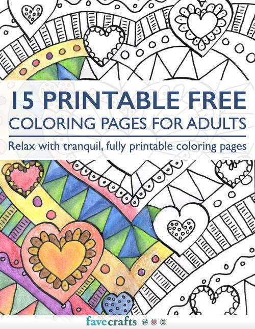 15 Printable Free Coloring Pages for Adults free eBook