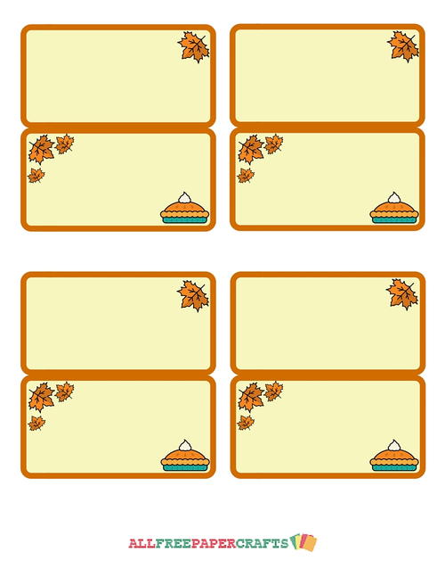 Dessert First Thanksgiving Place Cards Dessert First Thanksgiving Place Cards