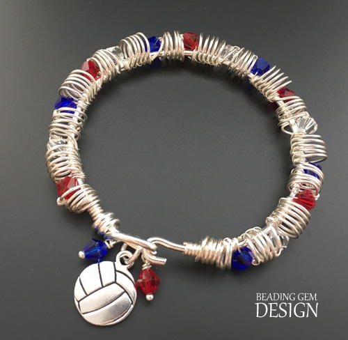 Crystal Embellished Wire Wrapped Bracelet Crystal Embellished Wire Wrapped Bracelet