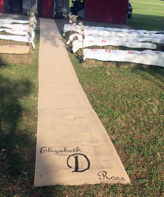 Burlap DIY Wedding Aisle Runner Burlap DIY Wedding Aisle Runner