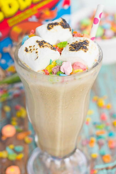 Toasted Marshmallow Fruity Pebbles Milkshake Toasted Marshmallow Fruity Pebbles Milkshake