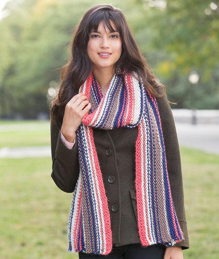 Apricot Cocoa Striped Scarf Pattern Apricot Cocoa Striped Scarf Pattern
