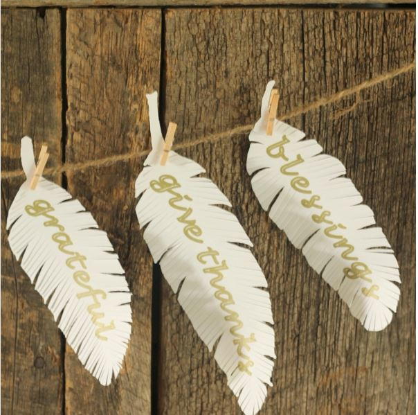 Sweet Script Die Cut Paper Feathers Sweet Script Die Cut Paper Feathers