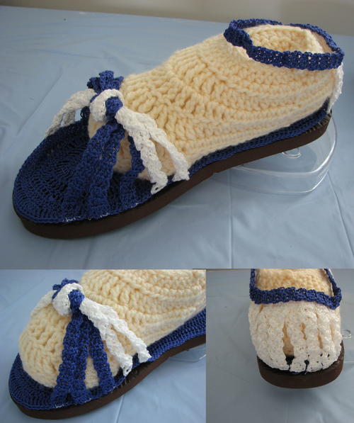 Blue and White Sandals Blue and White Sandals