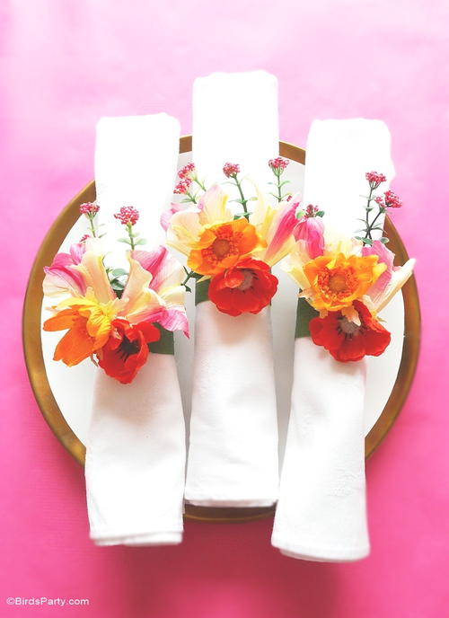 Floral Napkin Rings Floral Napkin Rings