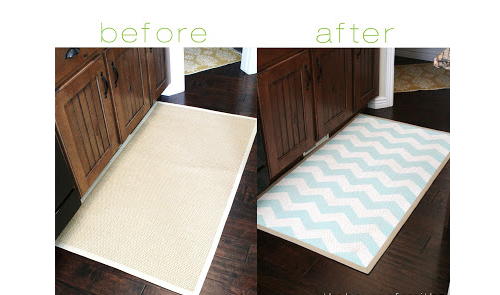 Chevron Painted Rug Chevron Painted Rug