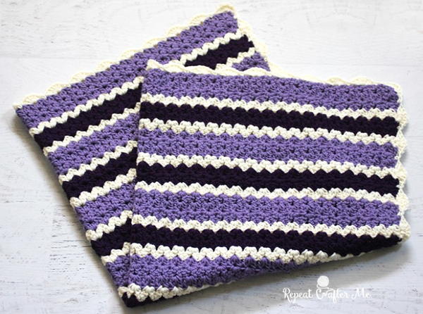 Boldly Purple V-Stitch Blanket Boldly Purple V-Stitch Blanket