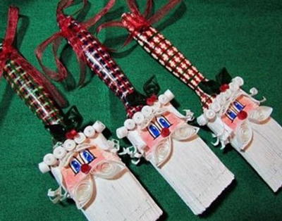 Paintbrush Santa Ornaments