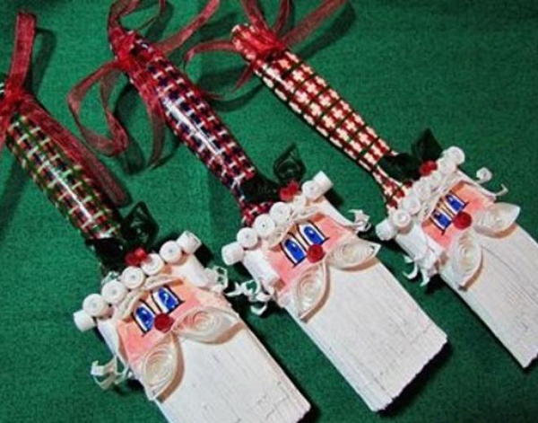 Paintbrush Santa Ornaments Paintbrush Santa Ornament