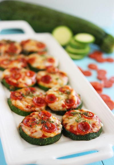 Zucchini Pizza Bites Zucchini Pizza Bites