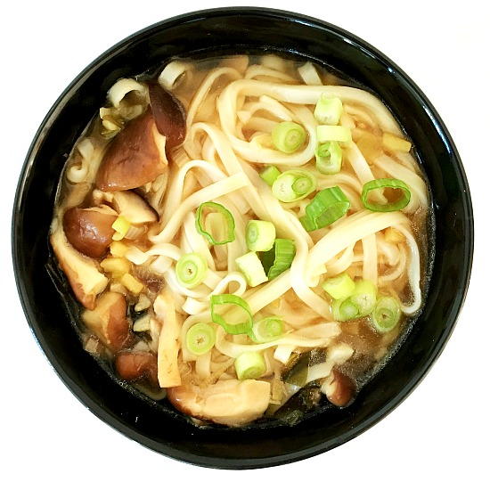 Miso Udon Noodle Soup with Shiitake Mushrooms