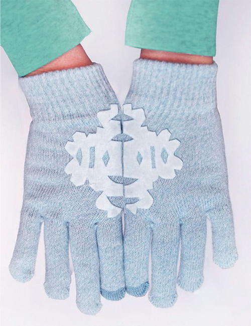 Snowflake Felt DIY Mittens
