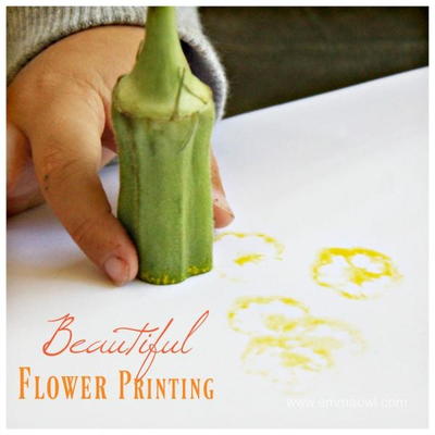 Okra Printed Flowers