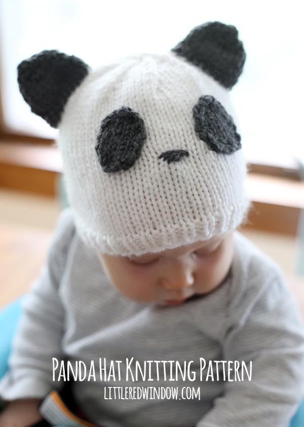 panda knit hat