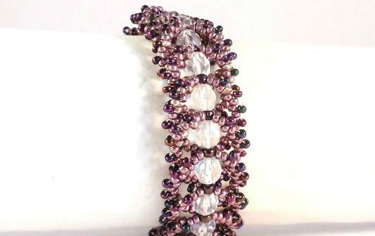 Twisted Flat Spiral Beaded Bracelet Twisted Flat Spiral Beaded Bracelet