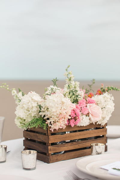 Flower Crate Centerpiece