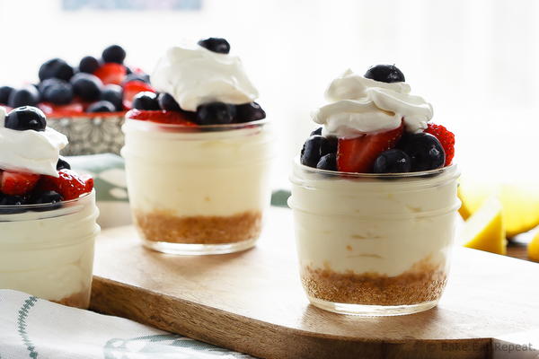 Lemon Berry No Bake Cheesecake Cups Lemon Berry No Bake Cheesecake Cups