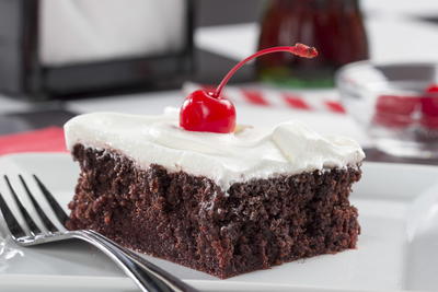 Chocolate Cherry Cola Poke Cake