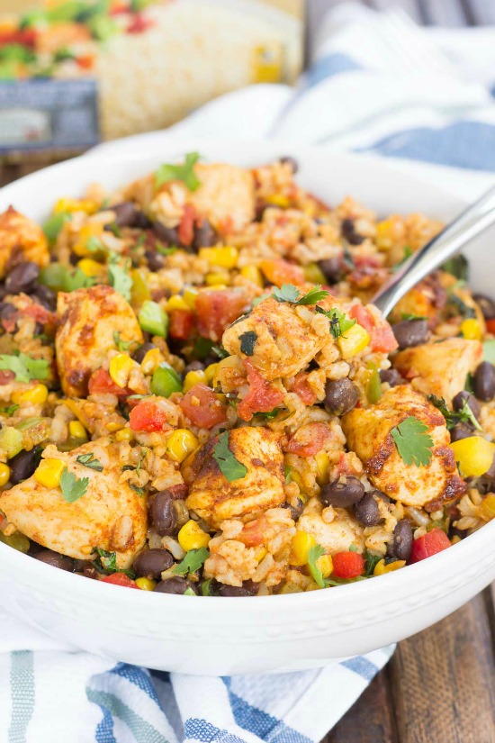 Southwest Chicken and Rice Bowls | FaveSouthernRecipes.com