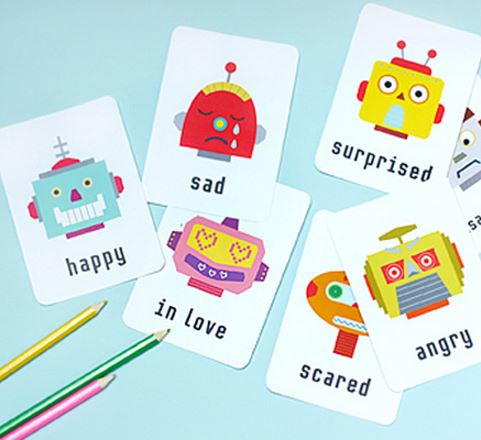 Emotional Robot Free Printable Flashcards