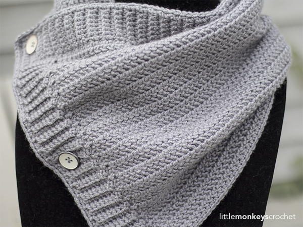 Herringbone Buttoned Cowl Herringbone Buttoned Cowl