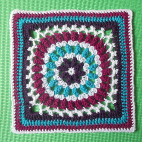 Popcorn Lace 12 Popcorn Lace 12" Afghan Square