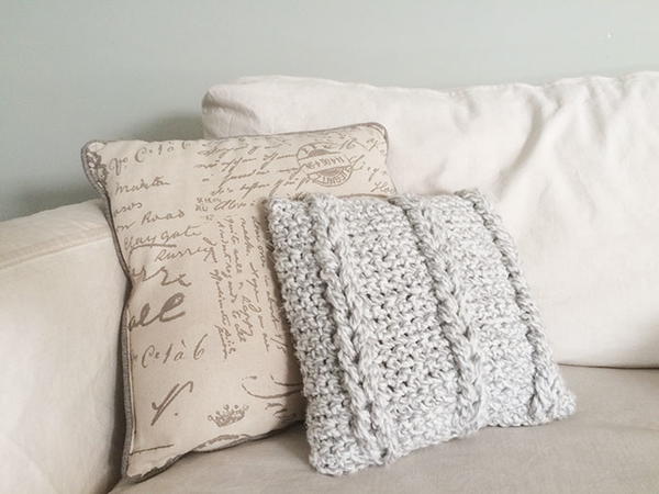 Crochet Chain Links Pillow Crochet Chain Links Pillow