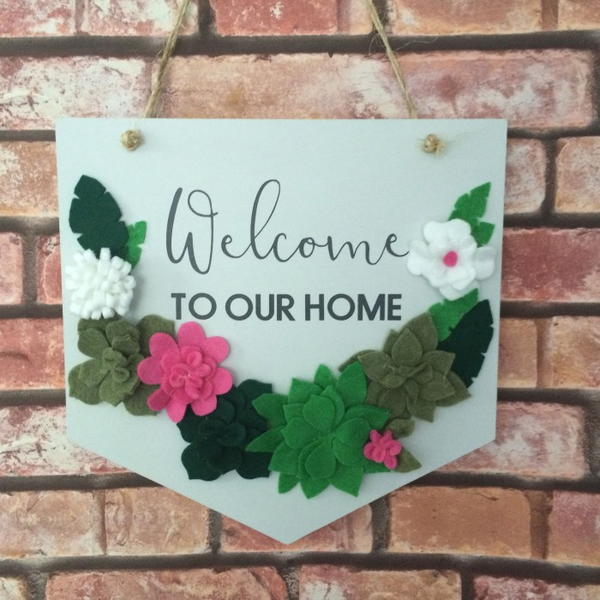 Felt Succulent Banner Felt Succulent Banner