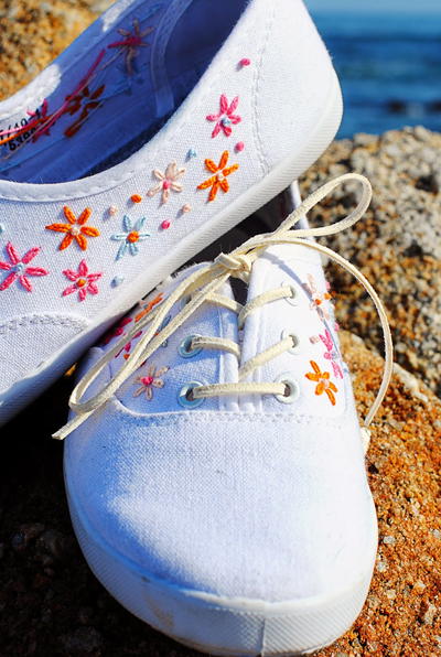 Darling Daisy Embroidered Shoes
