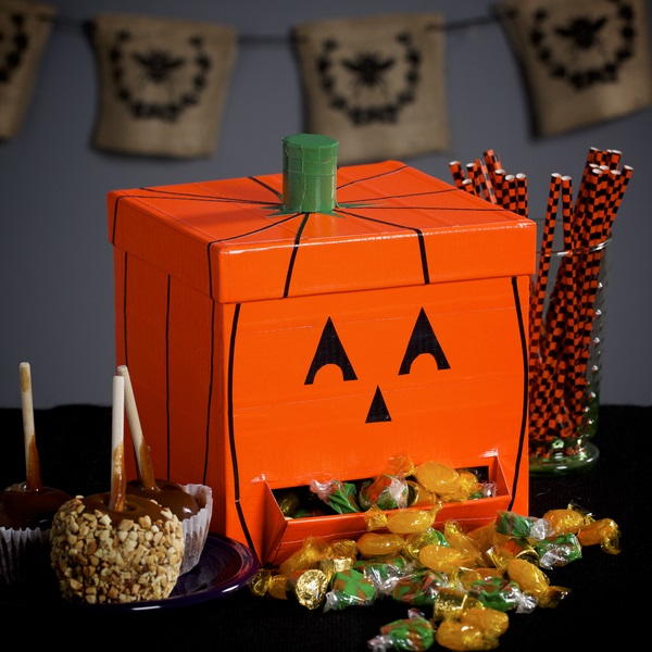 Duck Tape Pumpkin DIY Candy Dispenser Duck Tape Pumpkin DIY Candy Dispenser