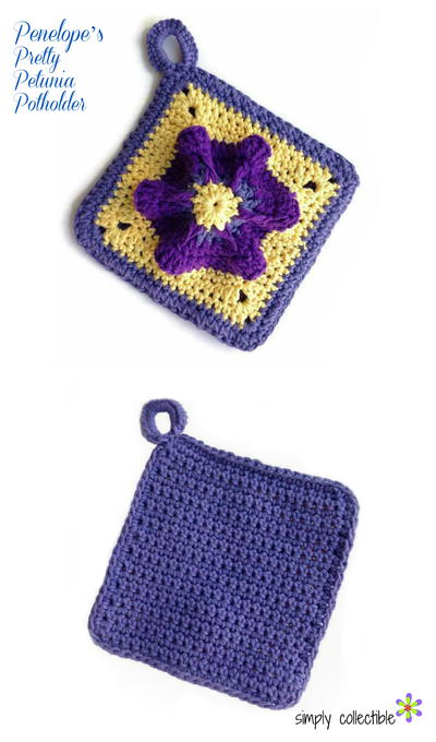 Penelopes Pretty Petunia Potholder Penelope’s Pretty Petunia Potholder
