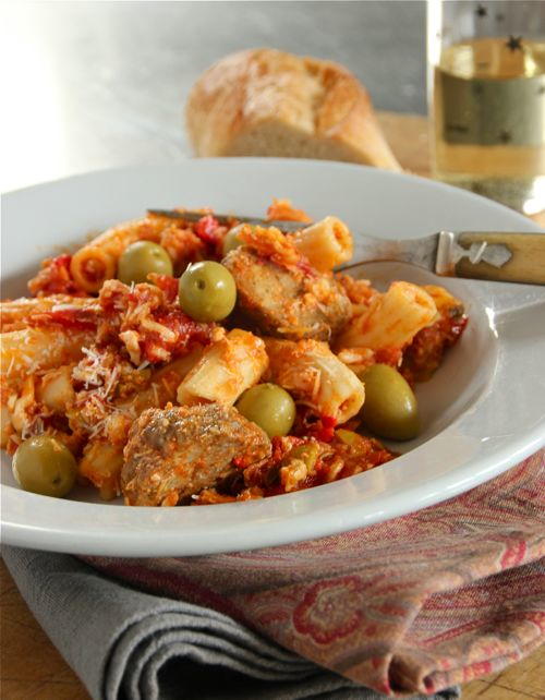Baked Pasta with Meatballs and Olives Baked Pasta with Meatballs and Olives