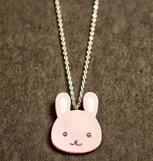 Adorable Pink Bunny Jewelry Charm Adorable Pink Bunny Jewelry Charm