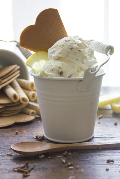 Easy No Churn Toasted Coconut Lemon Ice Cream