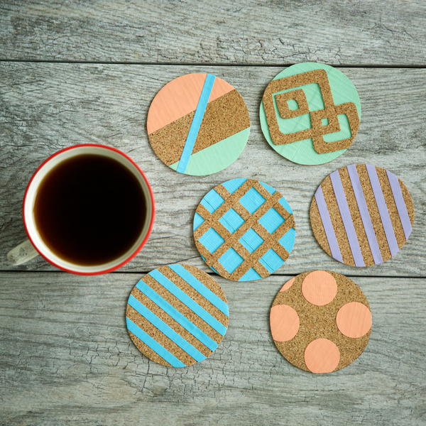 Duck Tape Cork DIY Coasters Duck Tape Cork DIY Coasters