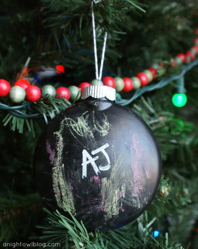 Playful Holiday Chalkboard Ornament