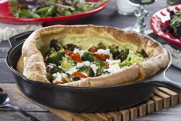 Broccoli n Feta Dutch Baby