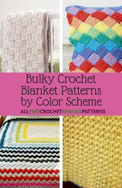 14 Bulky Crochet Blanket Patterns by Color Scheme