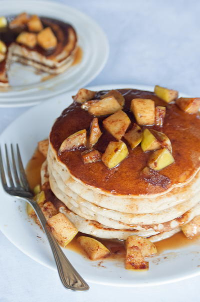 Caramel Apple Blender Pancakes Caramel Apple Blender Pancakes