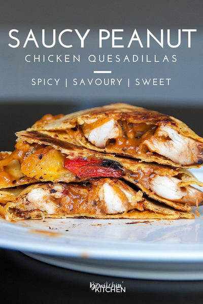 Saucy Peanut Chicken Quesadillas Saucy Peanut Chicken Quesadillas