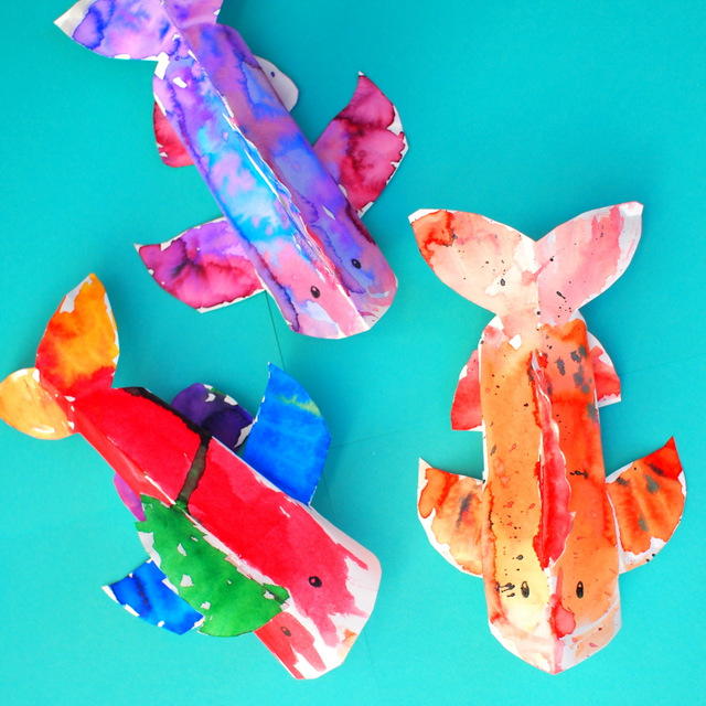 Colorful 3D Paper Plate Fish Craft Colorful 3D Paper Plate Fish Craft