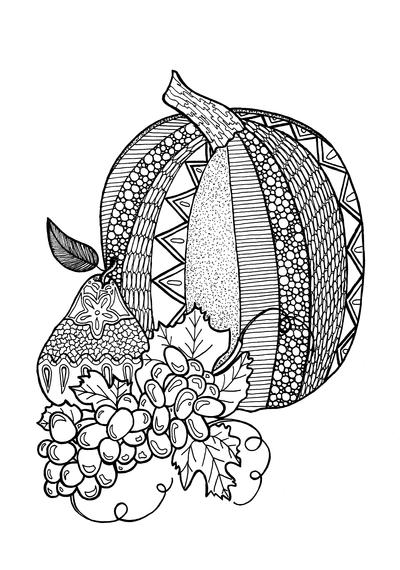 Textured Pumpkin Adult Coloring Page Textured Pumpkin Adult Coloring Page