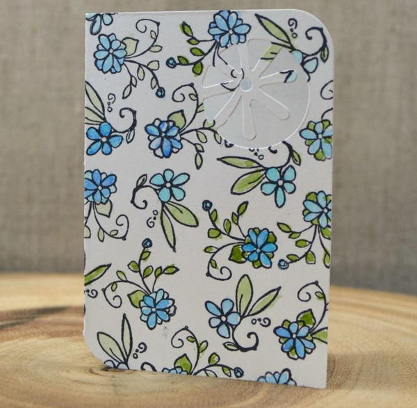 Watercolor Wildflower DIY Card Watercolor Wildflower DIY Card