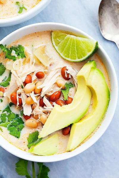 Easy Slow Cooker Cream Cheese Chicken Chili Easy Slow Cooker Cream Cheese Chicken Chili