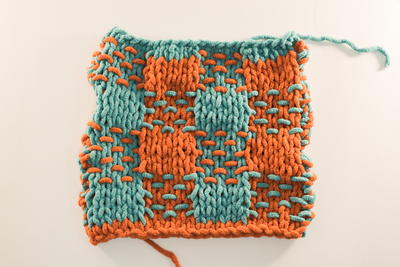 How to Knit the Woven Plaid Stitch