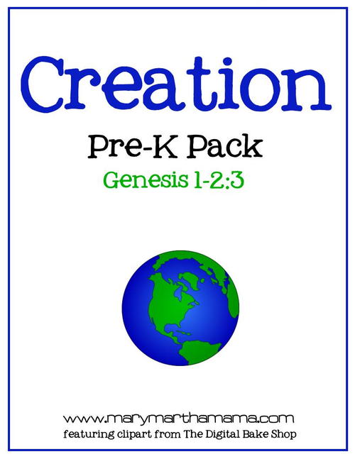 Creation Preschool Printables Creation Preschool Printables