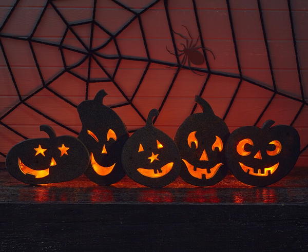 Glowing Jack O Lantern Silhouettes Glowing Jack O Lantern Silhouettes