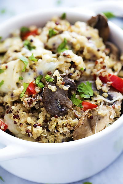 Slow Cooker Cheesy Mushroom Quinoa Slow Cooker Cheesy Mushroom Quinoa
