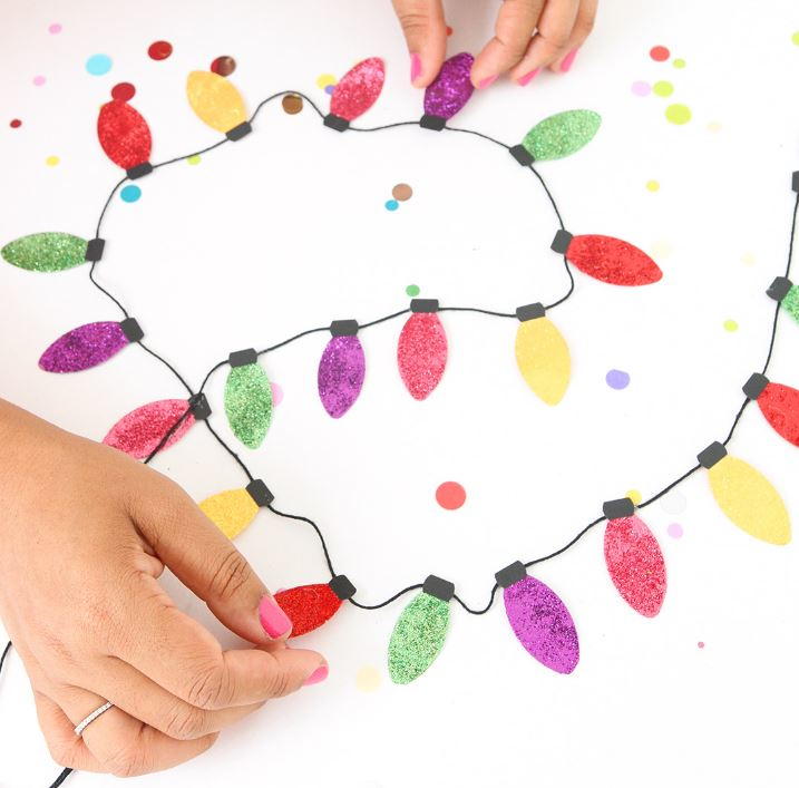 Diy christmas light string garland Paper Lights DIY Christmas Garland | AllFreeChristmasCrafts.com