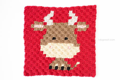 Zoodiacs Ox Afghan Square Zoodiacs Ox Afghan Square